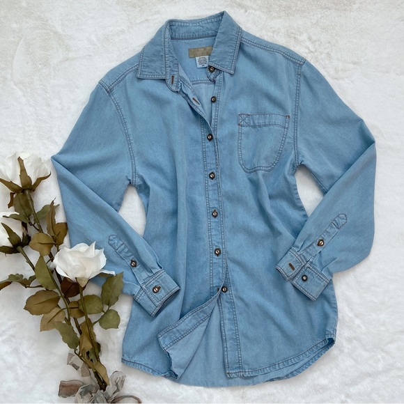 The TERRITORY AHEAD Blue Button Down Casual Shirt - Picture 1 of 12